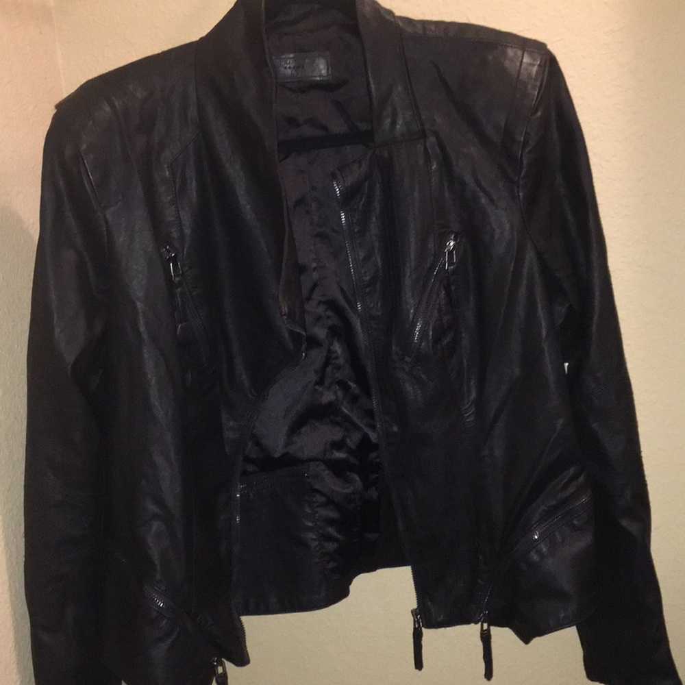BLANKNYC Faux Leather Moto Jacket Black XL
